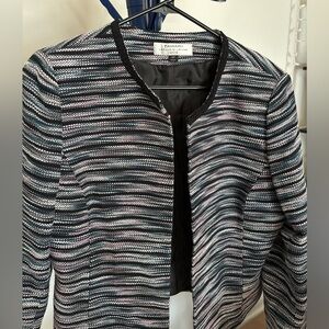Tahari Blazer With Multicolor Stripes 16P Like New